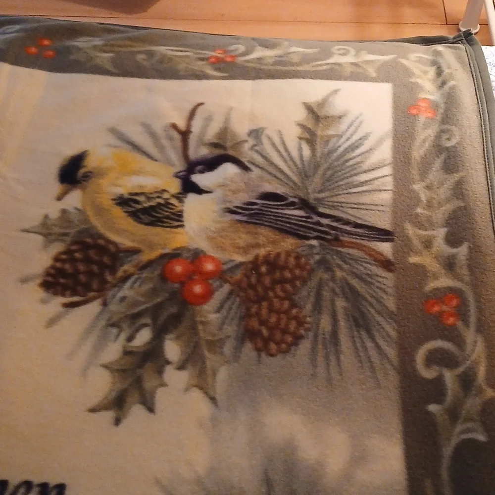 Holiday Birds Throw Blanket